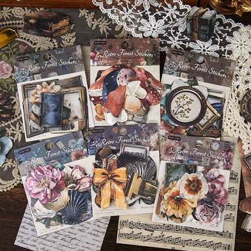 Retro Vintage Collection Material Stickers Pack