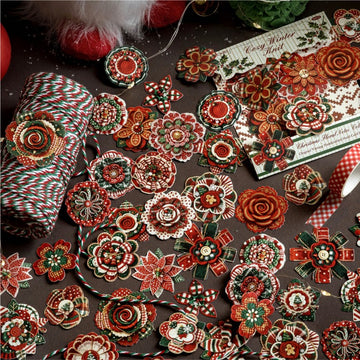 Christmas Floral Sticker Series Material Sticker Book