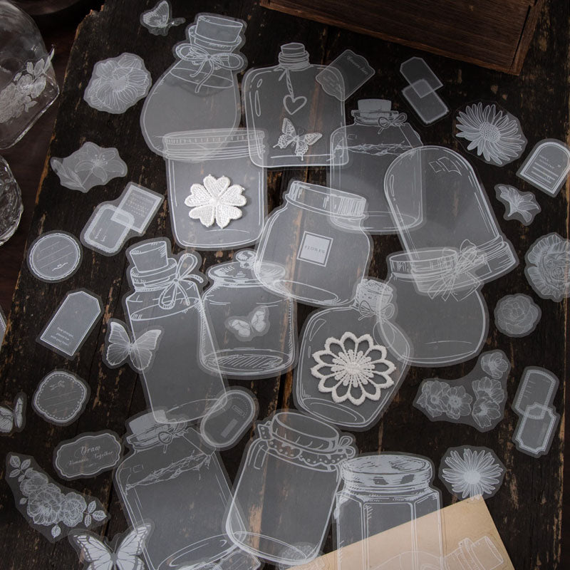 Bloom in a Bottle Series – White Ink Gradient Sticker Pack