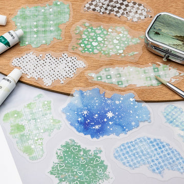 Light Dyeing Notes Series Watercolor Smudge PET Sticker Pack
