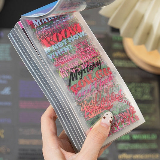 Literary Astrological Text Sticker Book 50Pcs