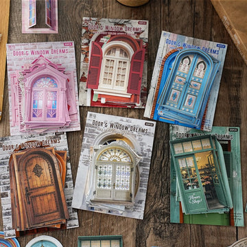 Door and Window Dream Series Retro Door and Window Sticker Pack