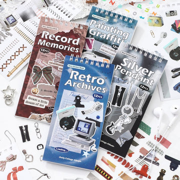 Daily Collage Book Series Vintage Clasp Sticker Book