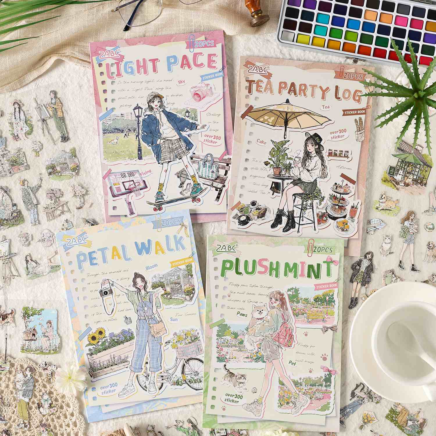 Comfortable Life Diary Sticker Book 20pcs