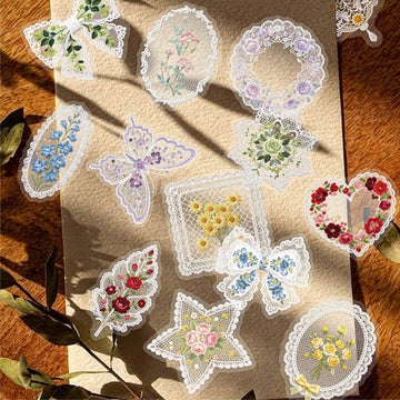 Sheer Floral Series Sticker Pack