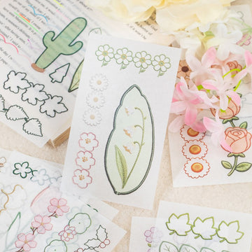 Embroidered Colors Market Series Sticker Book