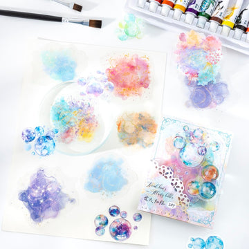 Iridescent Bubble Series Watercolor Blending Sticker Pack