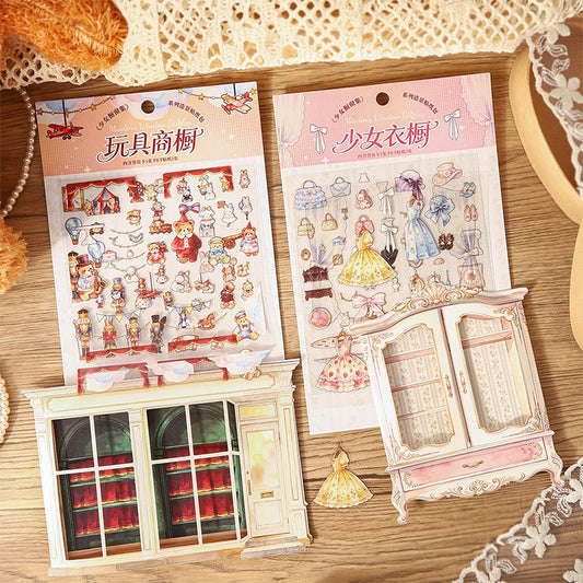 Girl's Window Display Collection Series Scenery Sticker Pack