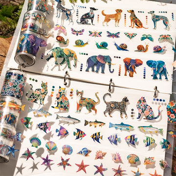 Morris Animal Imprint Series Vintage Animal Die-Cut Tape