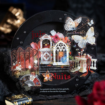 Dark Night Series Gothic Style PET Sticker Pack