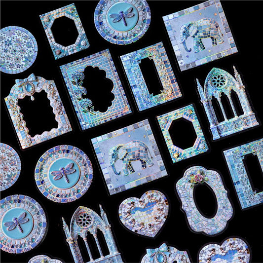 Glass Colored Brick Series Sticker Pack