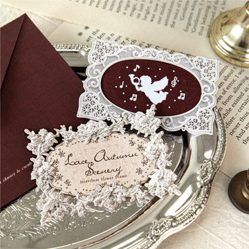 Hook Flower Letter Series Relief Hard Card Sticker Pack