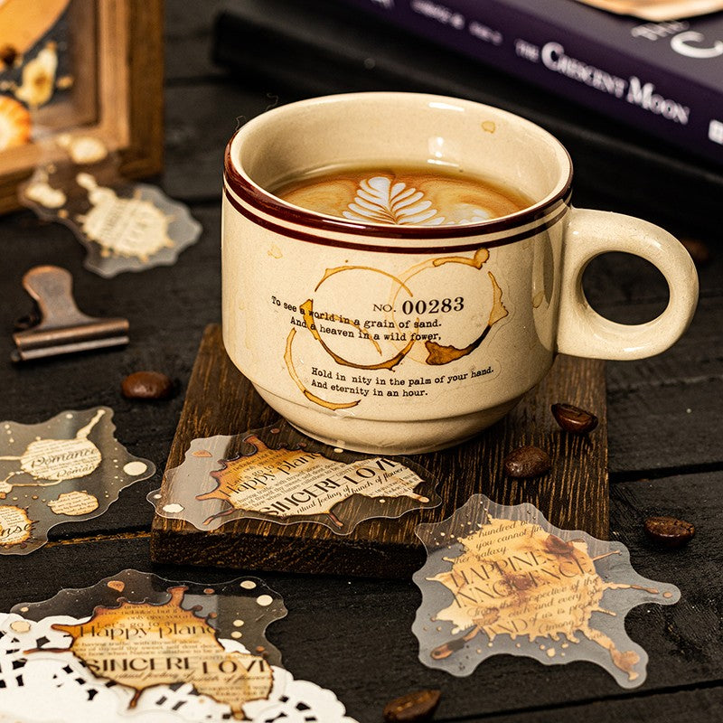 Coffee Stains Series PET Sticker Pack