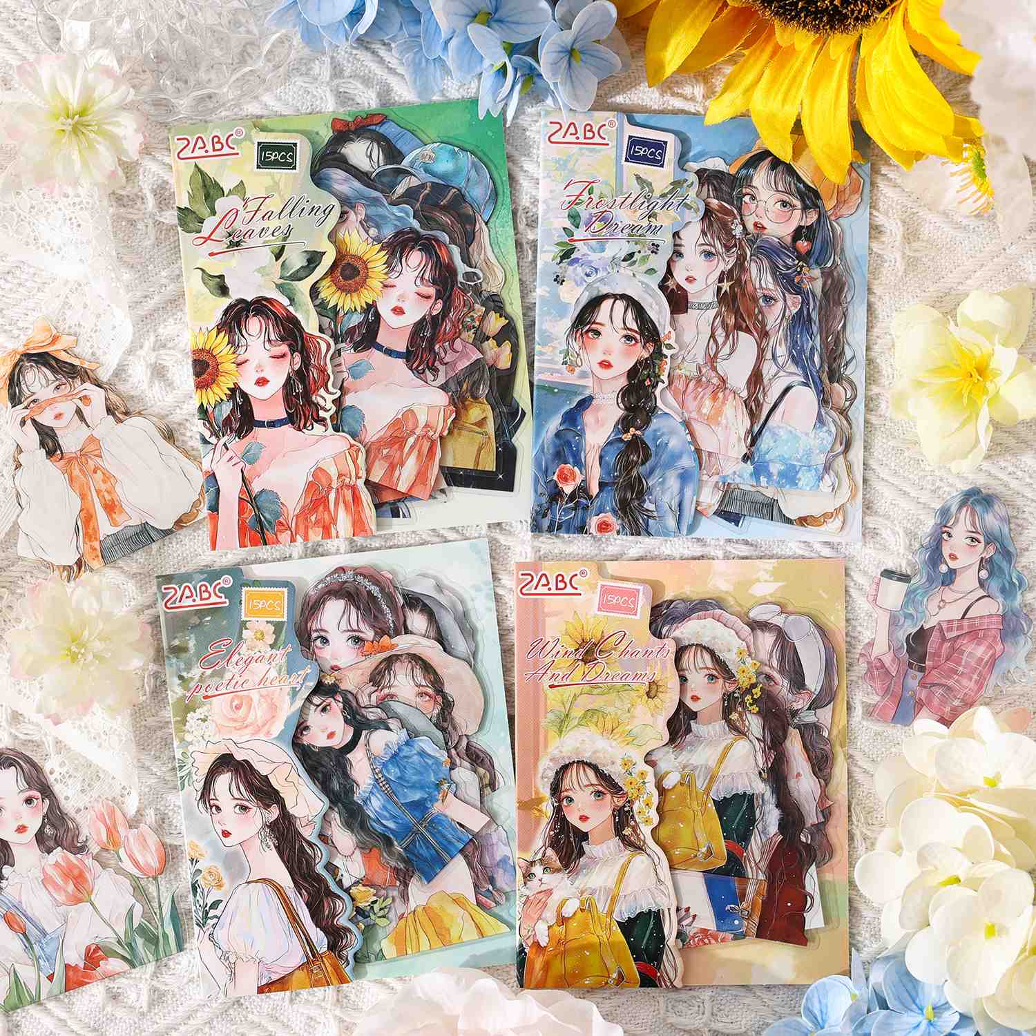 The stars reflect the moon Series Character  Sticker Pack