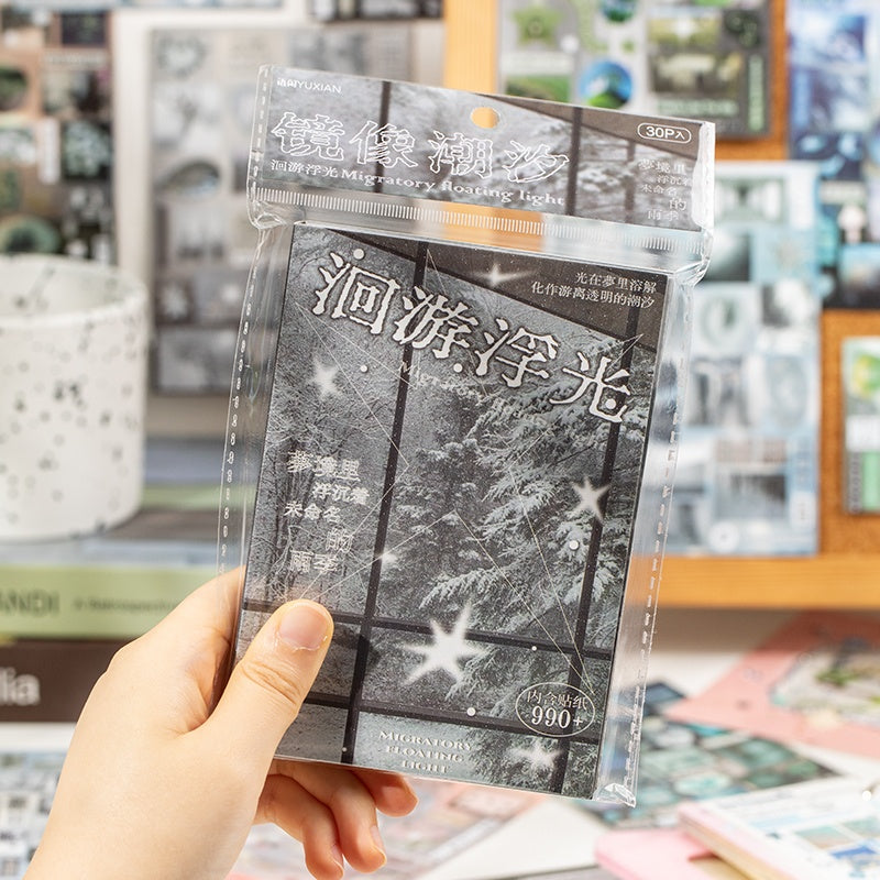 Soft Collage Series – Die-Cut Salt-Tone Scene Sticker Book