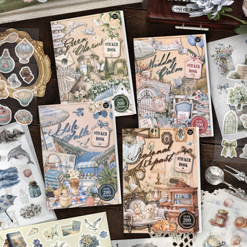 Old White Wander Series Sticker Book