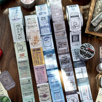 Retro Ticket Sticker Tape