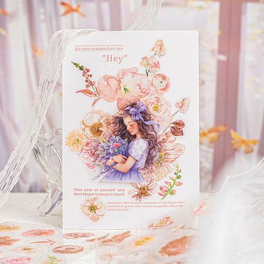 Floral Sweet Dreams Series Dual-Material Sticker Book
