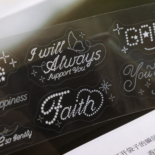 Chasing the Light and Starry Words Series Die-Cut Pet Tape