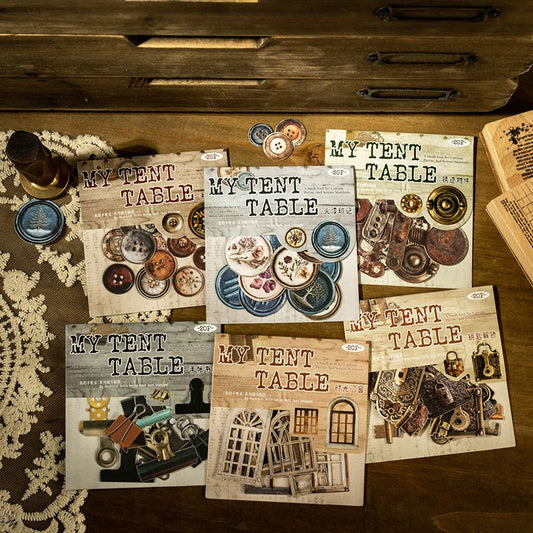 My Journaling Desk Series  Vintage Decorative Cardstock Stickers