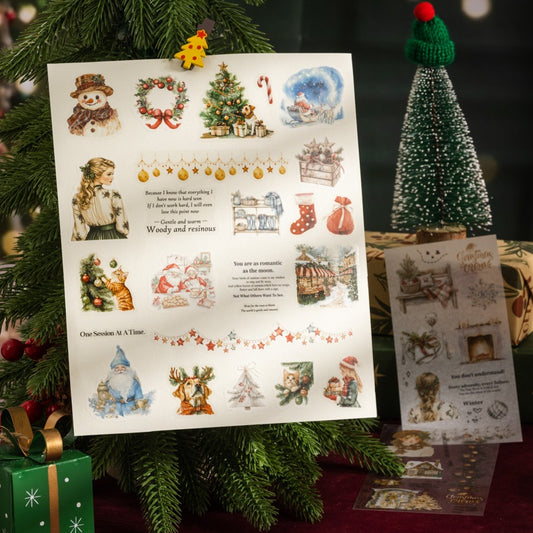Christmas Wonderland series of house-themed landscape background sticker books