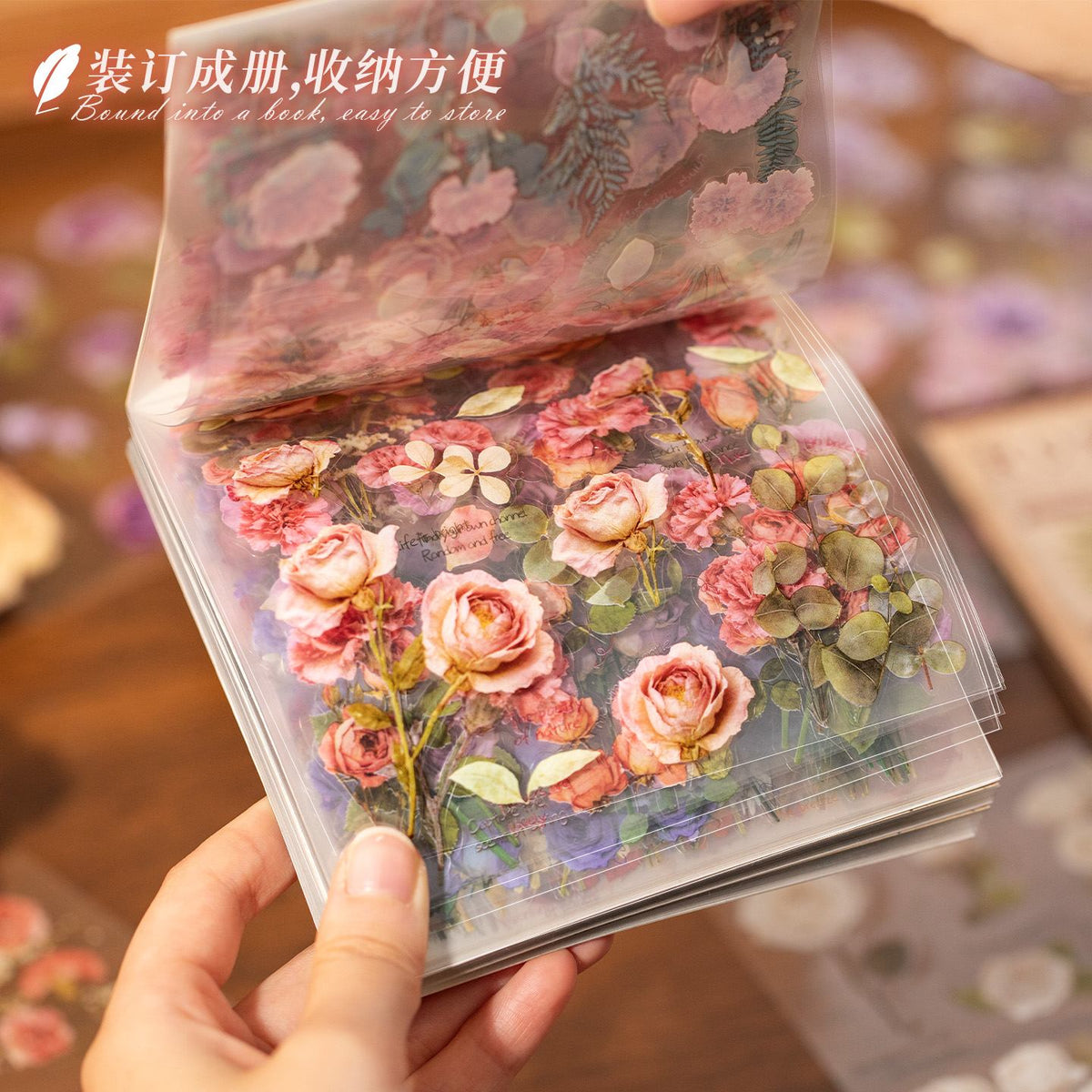 Flower Sticker Book Specimen Flower Sticker Book 30Pcs
