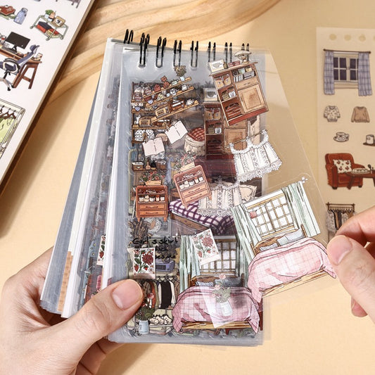 Warm House Scenery Series Sticker Book