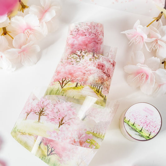 Cherry Blossom Season Series PET Scenery PET Tape