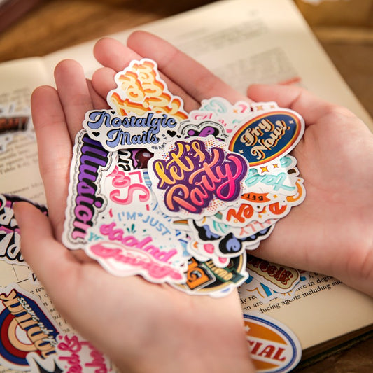 Vintage Special Edition English Lettering Sticker Pack