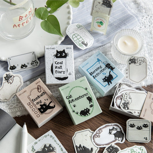 Little Black Cat Series Sticker Box