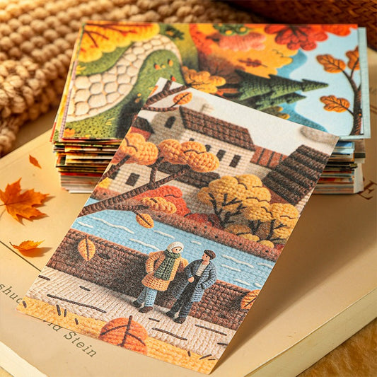 Autumn Weaves Four Scenes  Material Paper