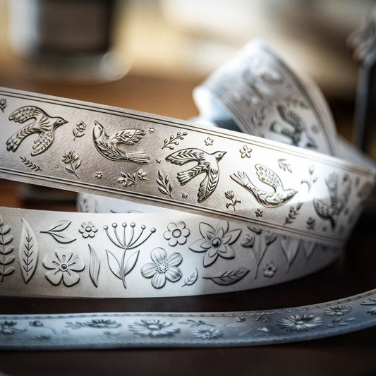 Silver Light Flower Island Foil PET Tape