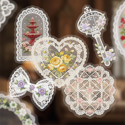 Sheer Floral Series Sticker Pack