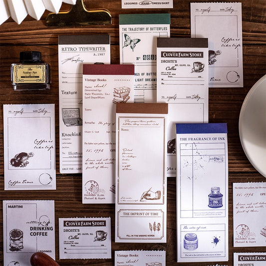 Whispers on Paper Series Vintage Long Memo Pad