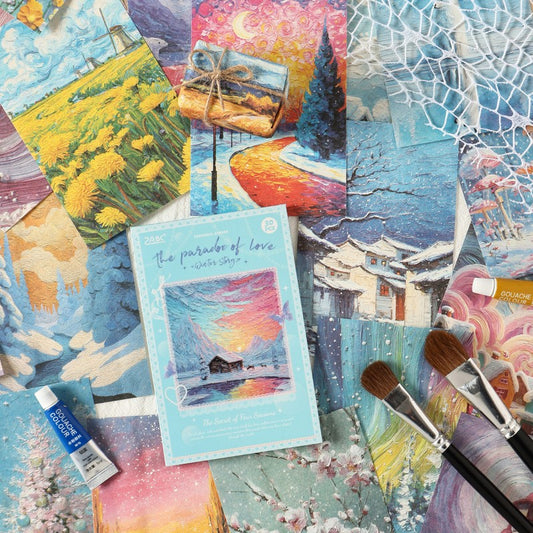 Brushstrokes Of Flowers Material Paper