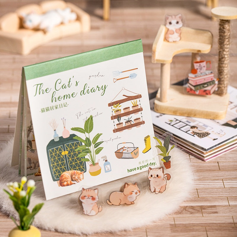 Cat’s Cozy Life Series Home Decor PET Sticker Book
