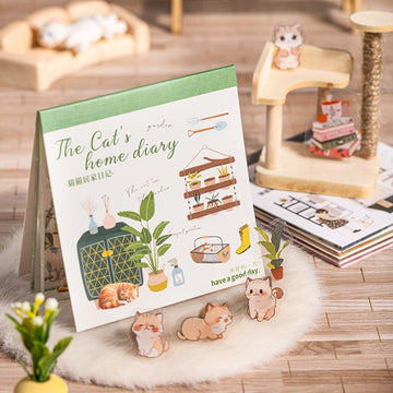 Cat’s Cozy Life Series Home Decor PET Sticker Book