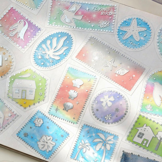 Starry Rover Series Silver Foil Pet Sticker Pack