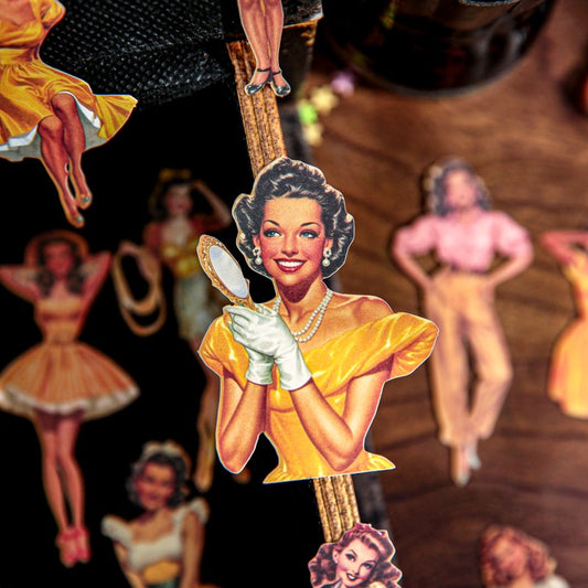 Vintage Beauty Series Large Sticker Pack 25Pcs