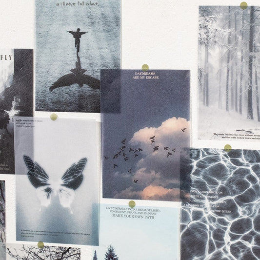 Stream and Snow Series INS Style Tracing Paper Material Sheets