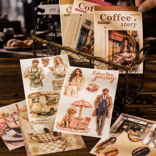 The Story of the Cafe Series of landscape sticker books