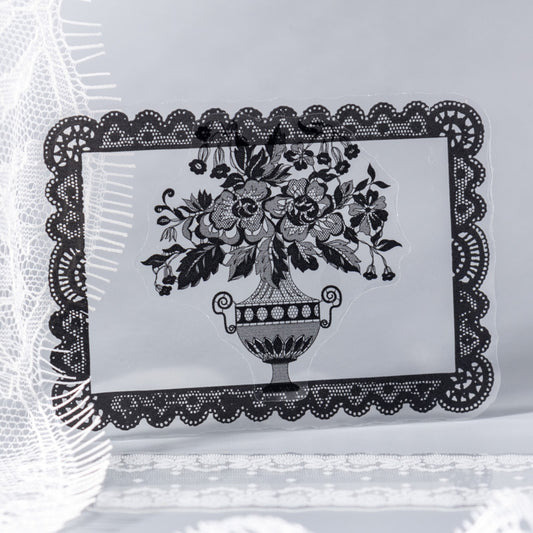 Vintage PET Lace Stickers Pack 100PCS