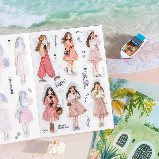 Double-material character sticker book