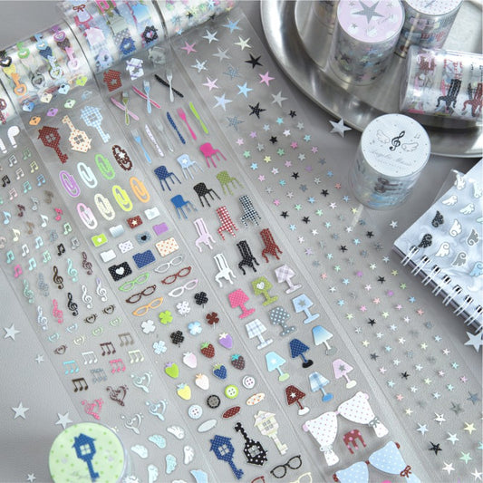 Creamy Diary Series 3D Hot Stamping Die-Cut Tape