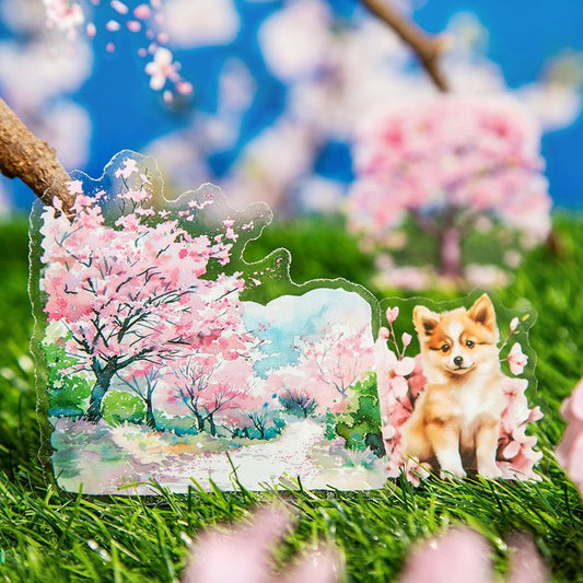 Endless Blossom Series Sakura Landscape Stickers