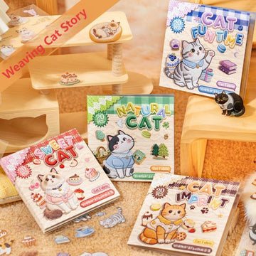 Weaving Cat Story Series Sticker Book