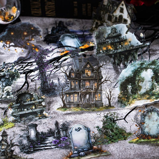 Deserted City Series – Large Gothic Scene PET Stickers