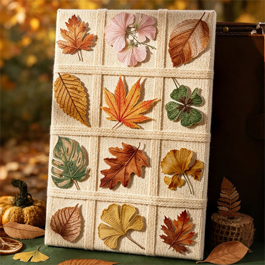 Knitted Autumn Leaves Series Sticker Pack