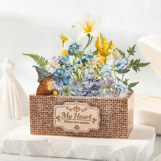 Crochet Flower House Series Stickers Pack