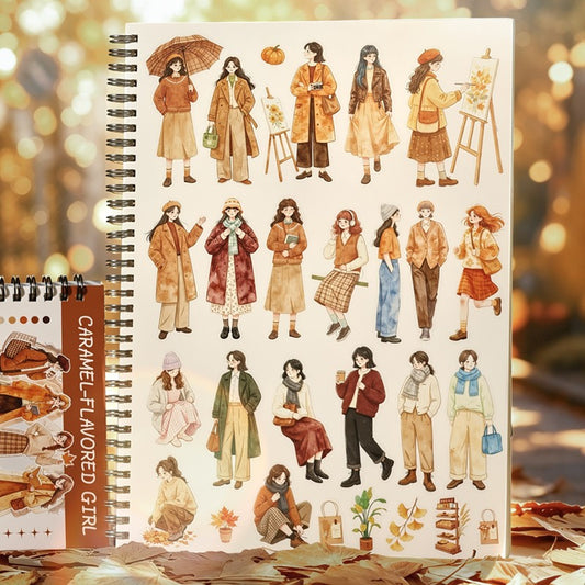 Caramel-Flavored Girl Series Original Character Coil Sticker Book